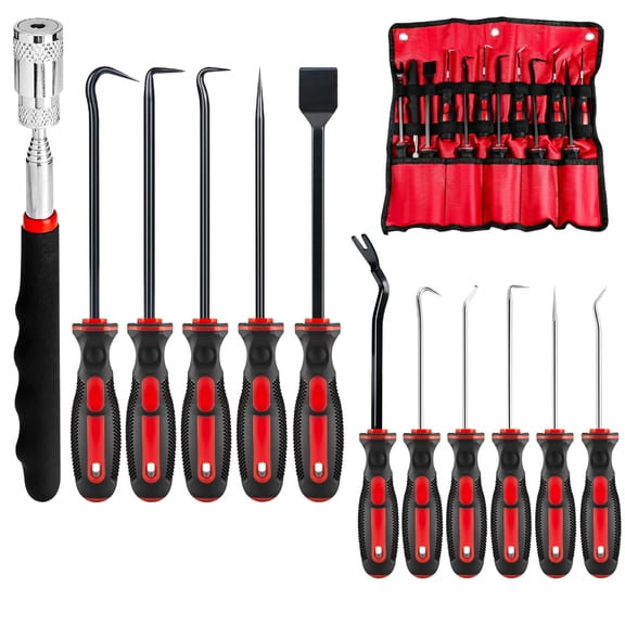 Hook and Pick Tool Set with Scraper Magnetic Telescoping Kit for Electronics Automotive Repair