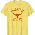 Hook'em Horns State of Texas Bull Head with Longhorns Design TShirt