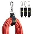 thumbnail image 1 of Hook 'n Hang Wrap-It Storage Straps 12" (3 Pack), Heavy Duty Extension Cord Holder for Garage Storage, Black, 1 of 11