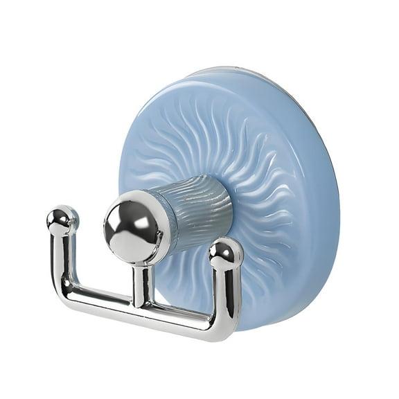 Hook up | Strong Suction Cup Hooks for Shower & Bathroom, Multi Color No Drill Hooks, Heavy Duty Adhesive Hooks for Glass Tiles Blue