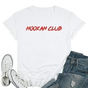 Hookah Club I Love Shisha T-Shirt Gift Women White Small