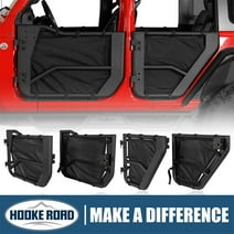 Hooke Road 4Pcs Front & Rear Tubular Half Doors for 2018-2023 Jeep Wrangler JL & 2020-2023 Gladiator JT
