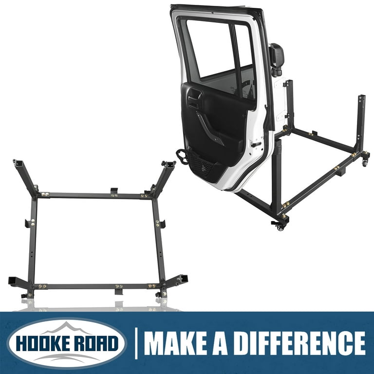 Hooke Road Fits Jeep 2007 2018 Wrangler JK 2018 2022 JL 2020 2022 Gladiator JT Door Storage Movable Cart