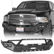 Hooke Road Steel Front Bumper w/ Winch Plate for 2013-2018 Dodge Ram 1500