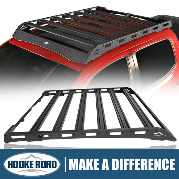 Hooke Road Top Roof Rack Cargo Carrier Fit Toyota Tacoma 2005-2023 Double Cab