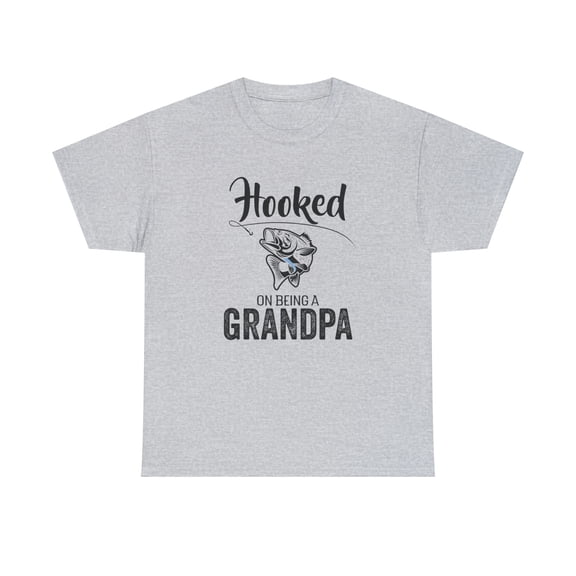 Hooked On Being a Grandpa Shirt - Funny Father's Day Fishing Gift - ID: 213