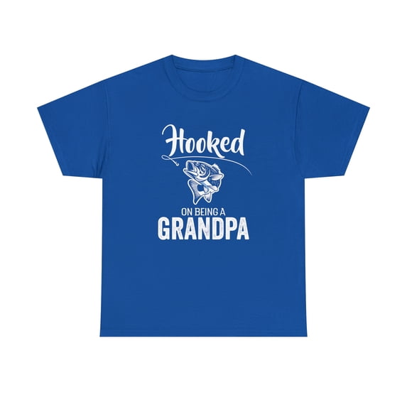 Hooked On Being a Grandpa Shirt - Funny Father's Day Fishing Gift - ID: 213
