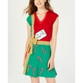 thumbnail image 1 of Hooked Up By Iot Juniors Present Sweater Dress Christmas Red L, 1 of 2