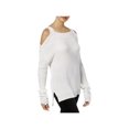 thumbnail image 1 of Hooked Up by IOT Womens Juniors Cold Shoulder Pullover Sweater Ivory L, 1 of 1
