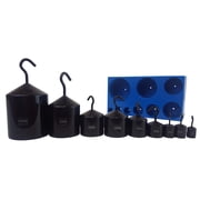 GSC International 4-2500-2 Hooked Weight Set, Powder-Coated Cast-iron, Nine-Piece