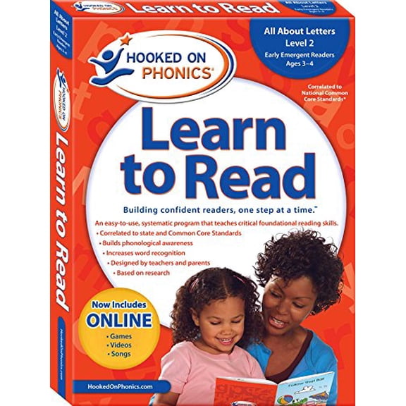 Pre-Owned Hooked on Phonics Learn to Read - Level 2: All About Letters (Early Emergent Readers | Pre-K | Ages 3-4) (2), 9781604991390, 1604991399, Paperback, Proprietary edition