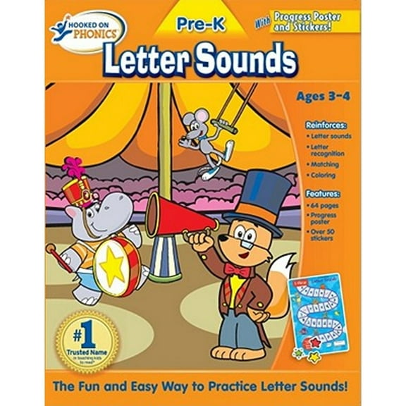 Pre-Owned Hooked on Phonics Pre-K Letter Sounds Workbook (Paperback) 1604991216 9781604991215