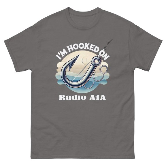 Hooked on Radio AIA Unisex Heavy Cotton Tee - Perfect for Fishing Enthusiasts  Radio Lovers2