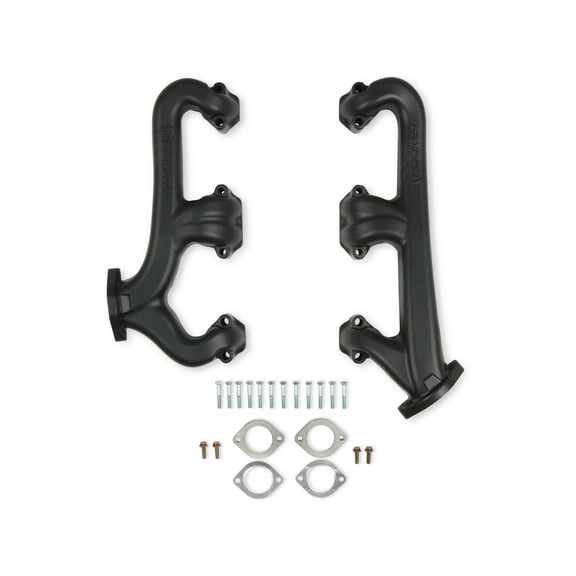 Hooker 8525-3HKR Cast Iron Exhaust Manifolds 2-1/2" Outlet Black Ceramic Coated