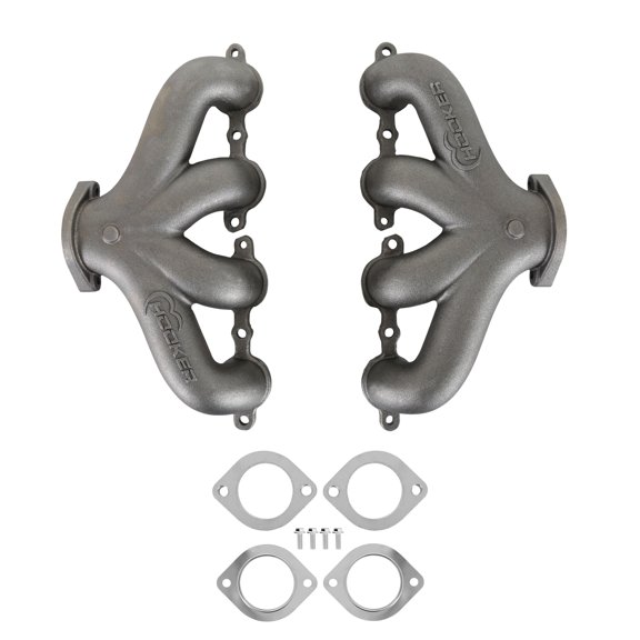 Hooker Blackheart 8504HKR LS Swap Exhaust Manifolds - Center Dump - Natural