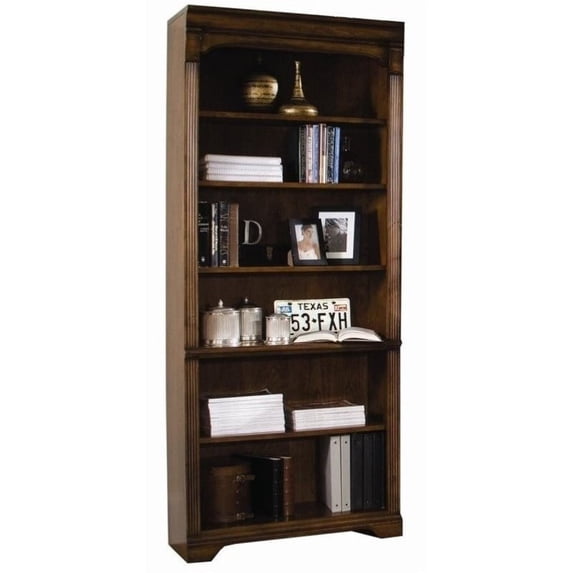 Hooker Furniture Brookhaven Tall Bookcase in Distressed Clear Cherry