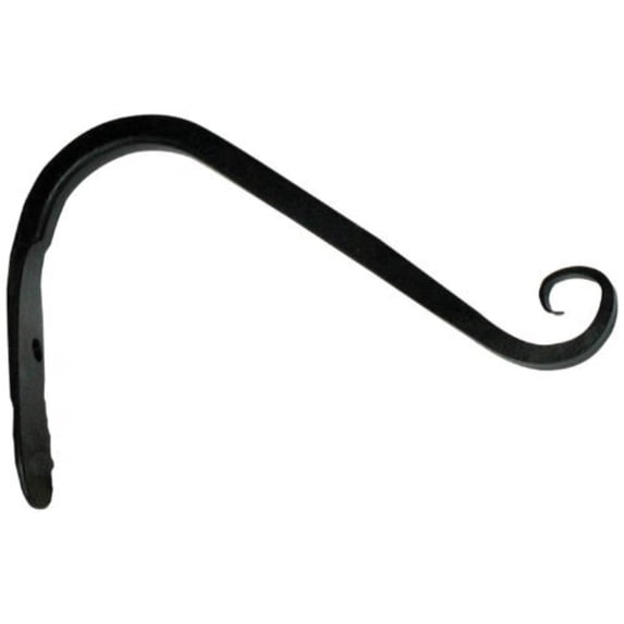 The Hookery B-8 6" Black Angled Hanger With Upturned Hook