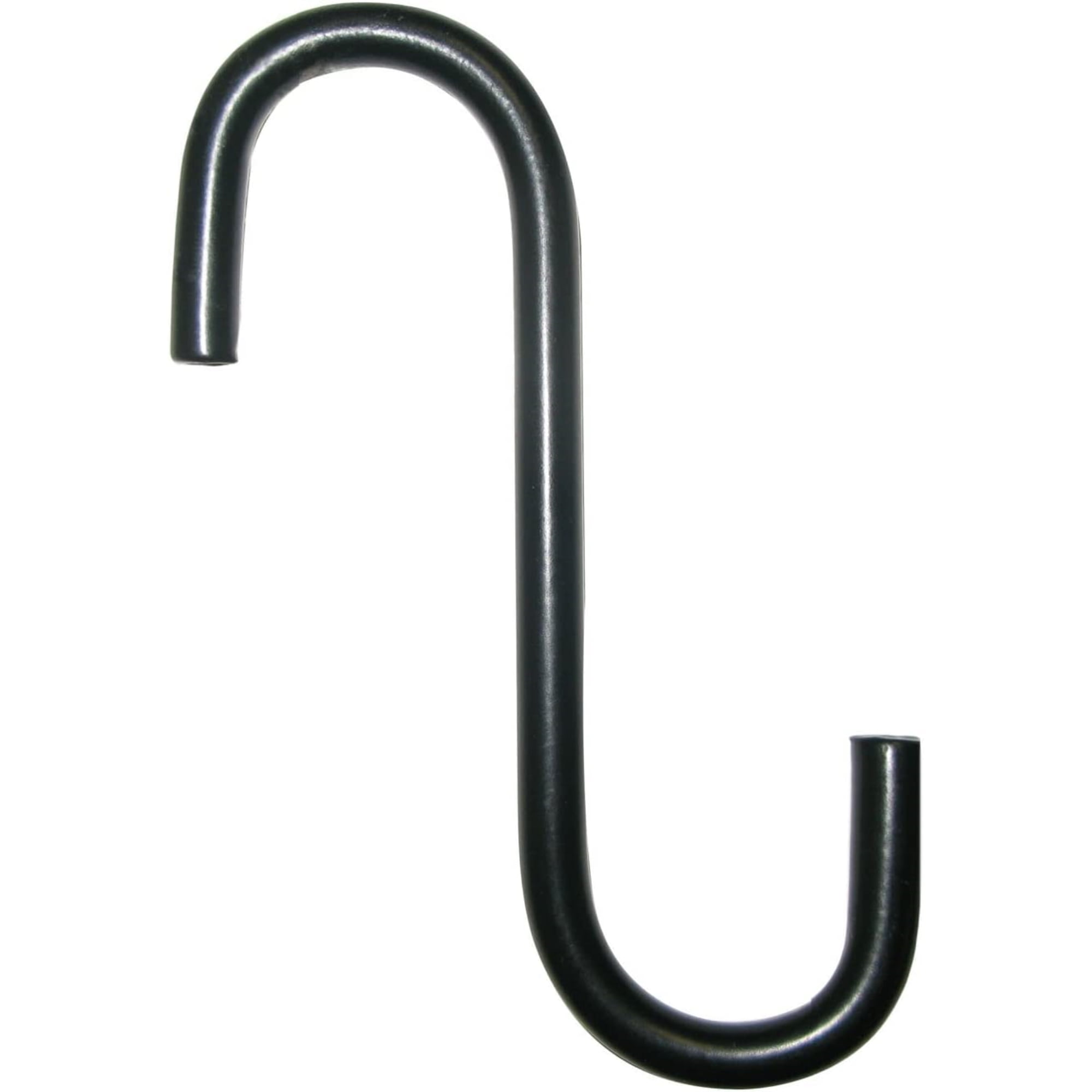 Hookery Powder Coated Metal Extension S Hook, Black, 4Inch
