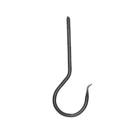 Hookery Ceiling Hook for Planters, Lanterns, or Indoor or Outdoor Use Heavy-Duty, Supports up to 30lb, Black, 5"