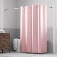 thumbnail image 1 of Hookless Faux Silk Shower Curtain with Flex-on Rings and It's a Snap! Fabric Liner with Magnets, 71 In Wide x 74 In Long, Heathered Texture, Pink, 1 of 6