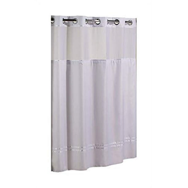 Hookless HBH40E257 Escape Shower Curtain With Snap in Liner White With