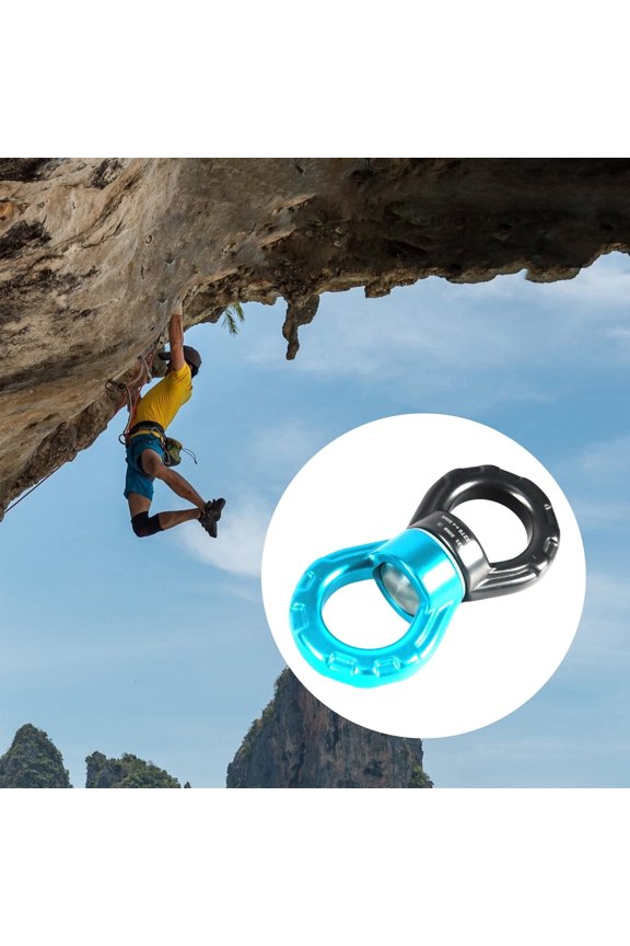 Hooks 30KN Aluminum Alloy Swing Swivel Rotating Ring For Aerial Yoga Climbing Smooth 360 Rotation Bearings O Shaped Hanging Point Outdoor Connector