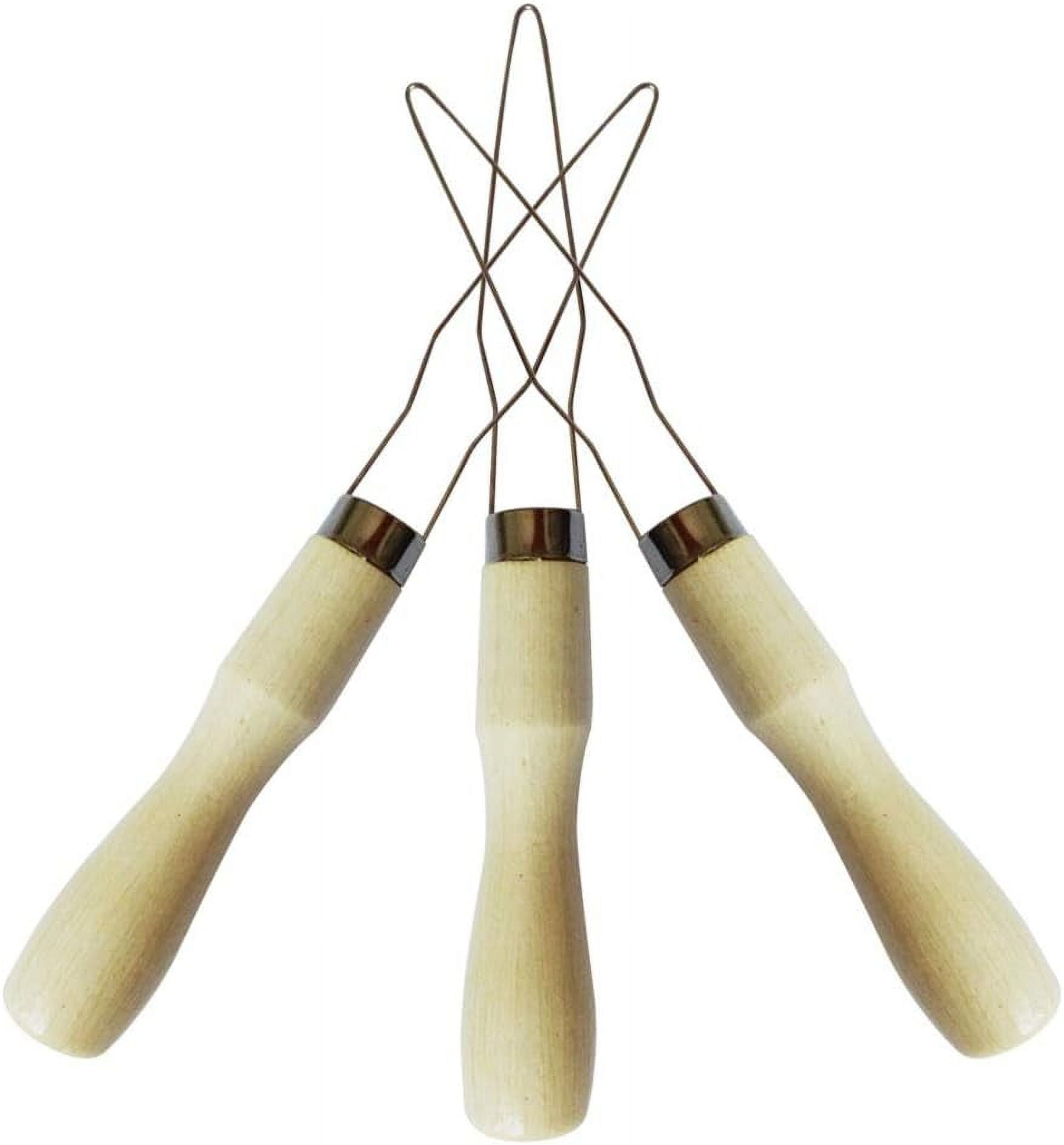 Hooks 3pcs Button Hook Tool Wooden Handle Stainless Steel Hook Portable Button Helper for Women Men Elderly Seniors Zipper