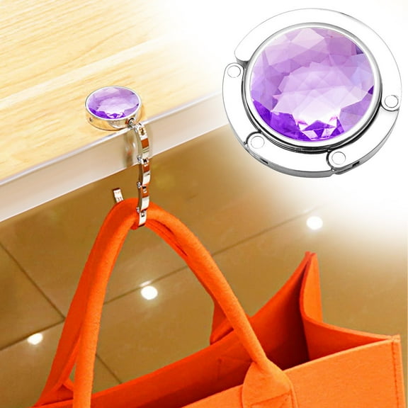 Hooks Hanging Clip Sock Holder Foldable Handbag Purse Hook Convenient Desk Hook Round Backpack Hook Student Desktop Mobile Bag Hanger