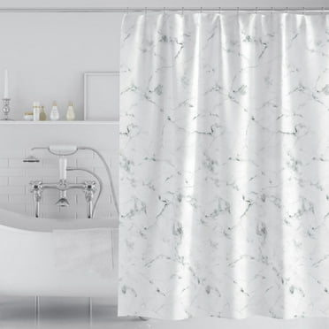No Hooks Needed Shower Curtain with Snap in Liner, Thick Waffle Weave with Removable Liner for Bathroom Hotel Grade, Mesh Top Window, Machine Washable-39.37*70.86 inch