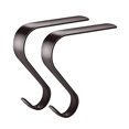 thumbnail image 1 of Hooks Non Slip Christmas Stocking Rack Hook Hanger Fireplace Metal Decoration 2 Piece Set, 1 of 2