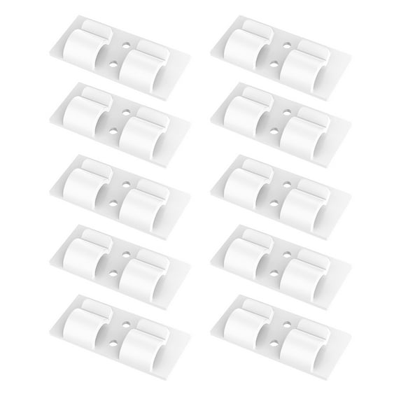 Hooks For Outdoor String Lights 10pcs Outdoor Light Clips With Adhesive Strips Wall Clips Wire Holder Outdoor Light Hooks For Indoor Outdoor Party Christmas Festi