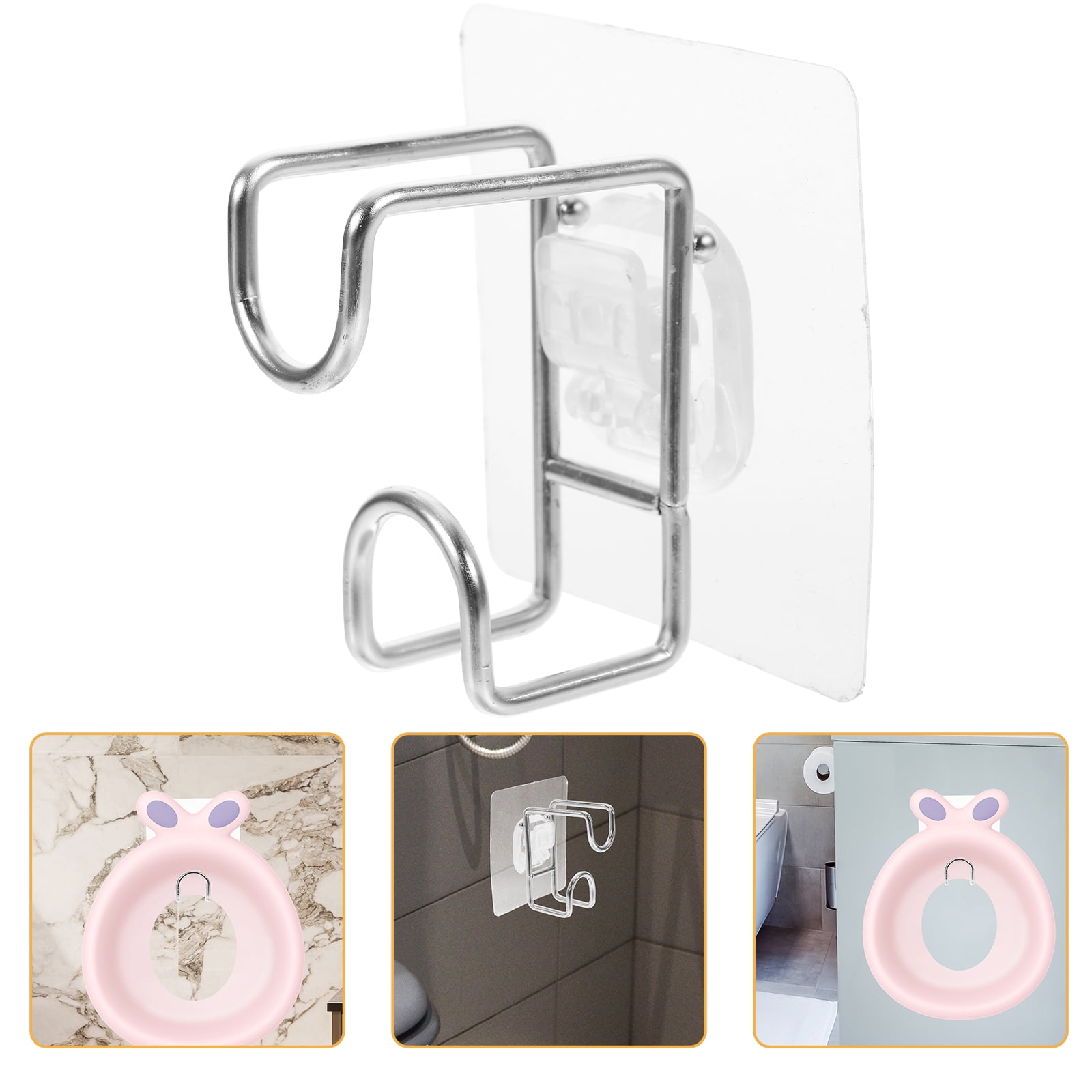 Hooks Potty Hangers up Toilet Seat Holder Training Chair Coat Bedpan