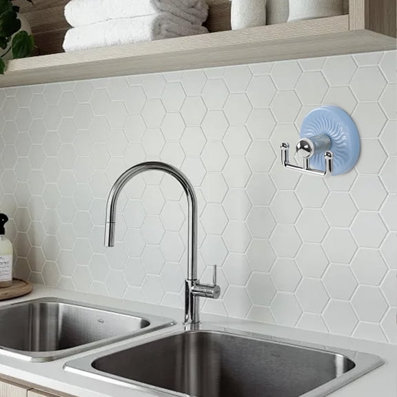 Hooks Strong Suction Cup Hooks For Shower & Bathroom Multi Color (Blue Green Beige) – Suitable For Glass Tiles – No Drill ABS Hooks