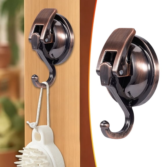 Hooks,Strong Suction Cup Hooks - No Drill Bathroom & Kitchen Hooks for Tile/Glass, Electroplated Waterproof Towel Hooks, 6 Color Options, 2.2lbs Hold