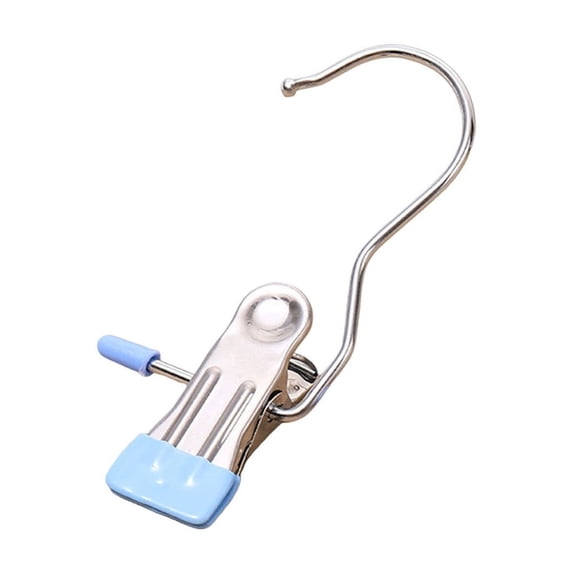 Hooks for Hanging Heavy Duty Stainless Steel Clip with Rubber Tips 4.1 Inches for Laundry Room Clothes Hanger Storage and Closet Organization