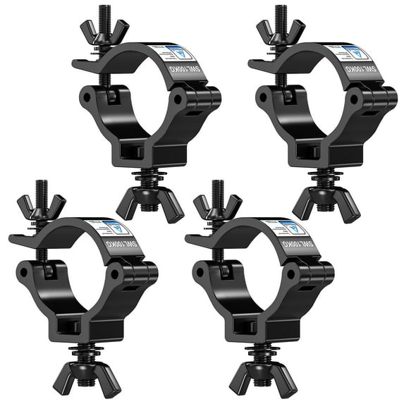 4Pack Stage Light Truss Clamps Accessory Hooks for Lights Aluminum alloy Hanging Hooks Clip for Par Lights Spot Lights