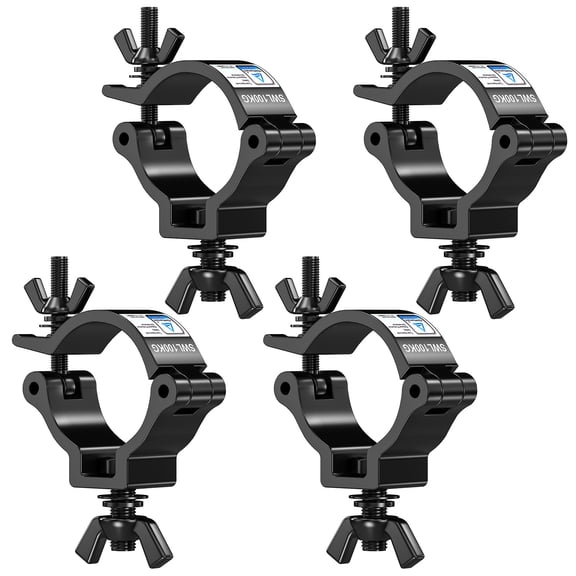 4Pack Stage Light Truss Clamps Accessory Hooks for Lights Aluminum alloy Hanging Hooks Clip for Par Lights Spot Lights