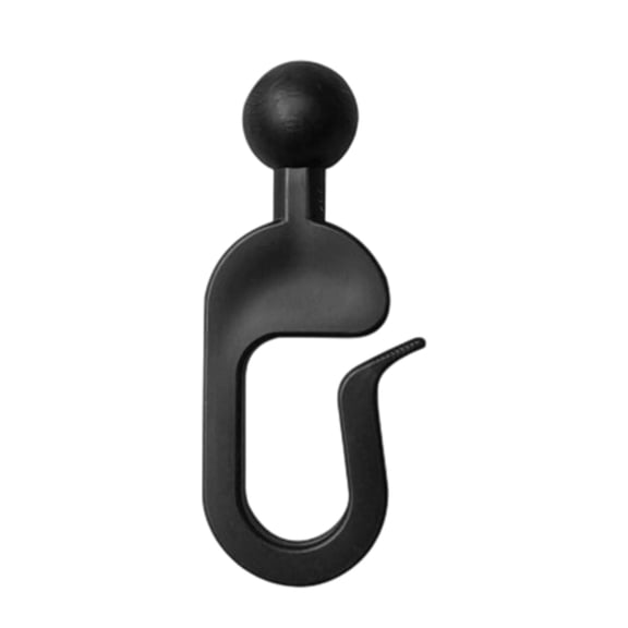 Hooks for Netting and Gazebo Curtains Multipurpose Hooks Smooth Gliding Rustproof Indoor Outdoor Use 50PCS, 4cm, Black
