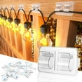 thumbnail image 1 of Hooks for Outdoor String Lights Clips: 25Pcs Heavy Duty Cable Clips with Waterproof Adhesive Strips for Hanging Christmas Light, 1 of 10
