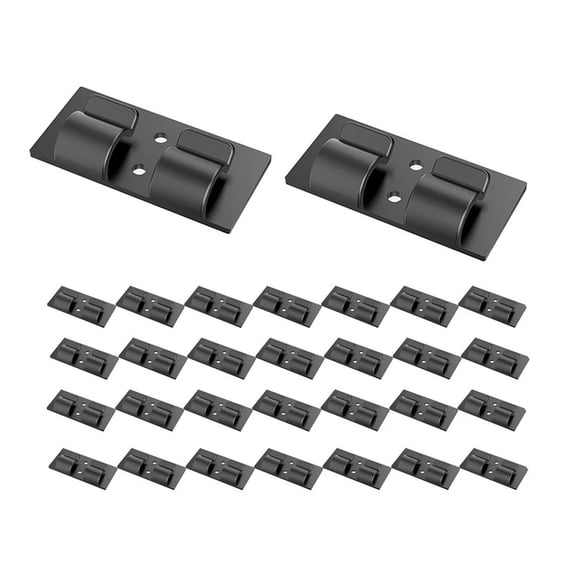 Hooks for Outdoor String Lights Clips, 30Pcs Black Light Clips Heavy Duty Indoor