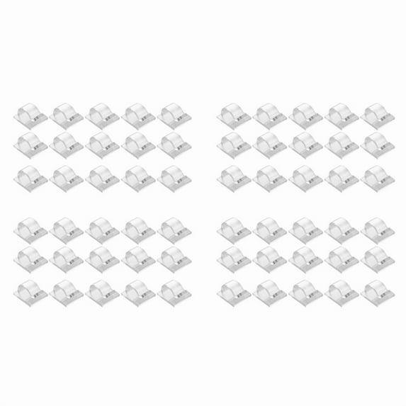 Hooks for Outdoor String Lights Clips 60 Pack Clips Clear Light Hook with 60 Waterproof Adhesive Backing,60 x Hooks,Transparent