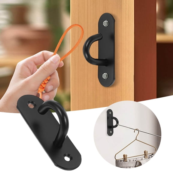 Hooks for Resistance Band Storage and Yoga Strap Hangers in Stainless Steel Wall Mounts for Indoor Outdoor Use