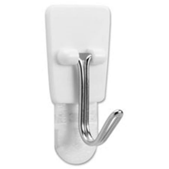 Hooks with Adhesive Strips,Small Wire,Holds .5 lb.,3-PK,WE