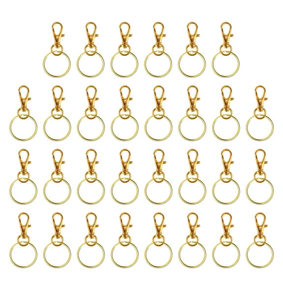 Hooks with Keyrings Metal Keychains Hooks Lobster Clasps for Keychain Lanyard, Bag Charm, Craft