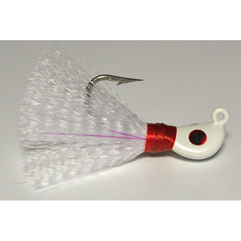 Hookup 212-03 SynTail X Pompano Jig 1/4 oz White And Red And White 2 Per  Pack