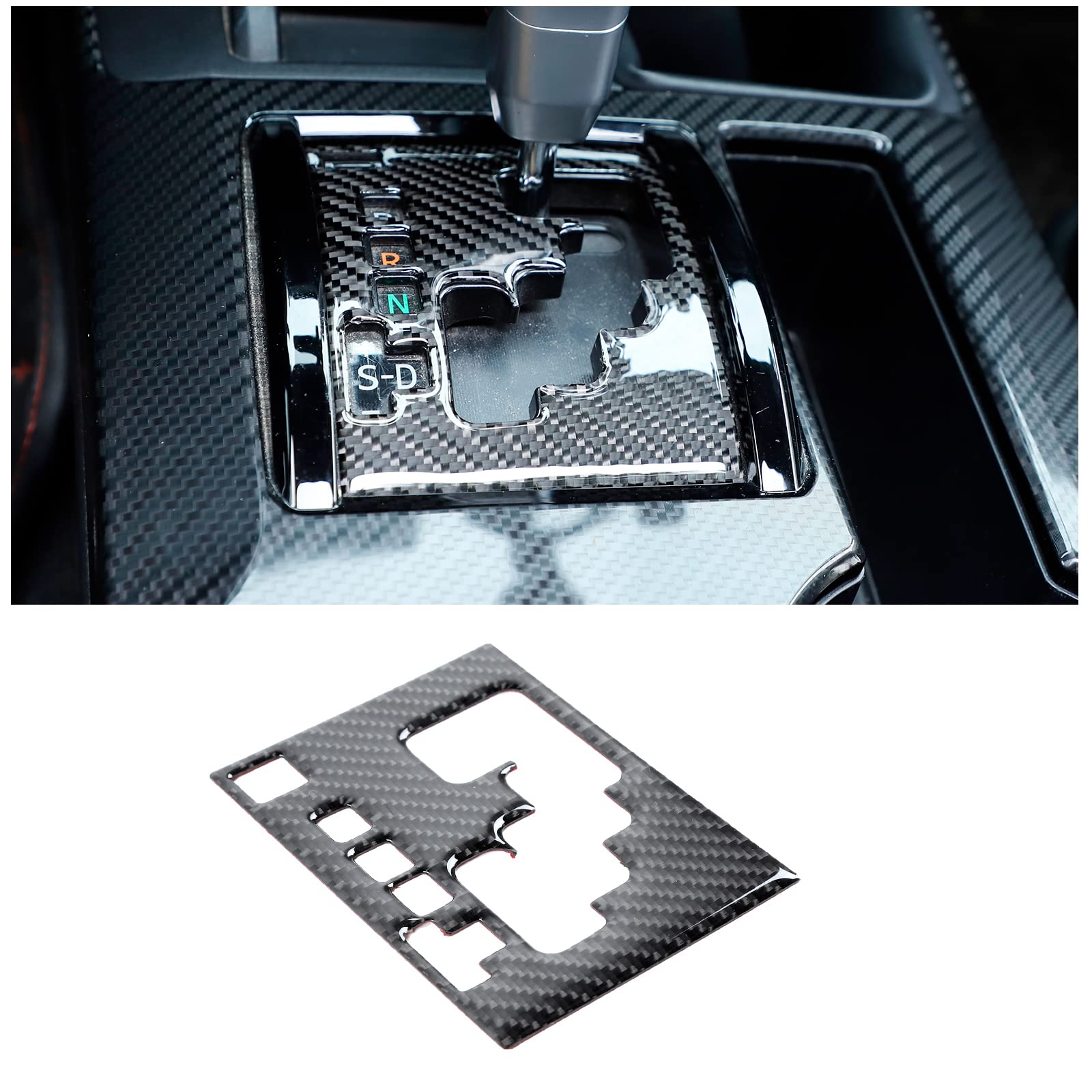 Hoolcar Gear Shift Panel Trim ABS Interior Decor Cover Compatible with ...