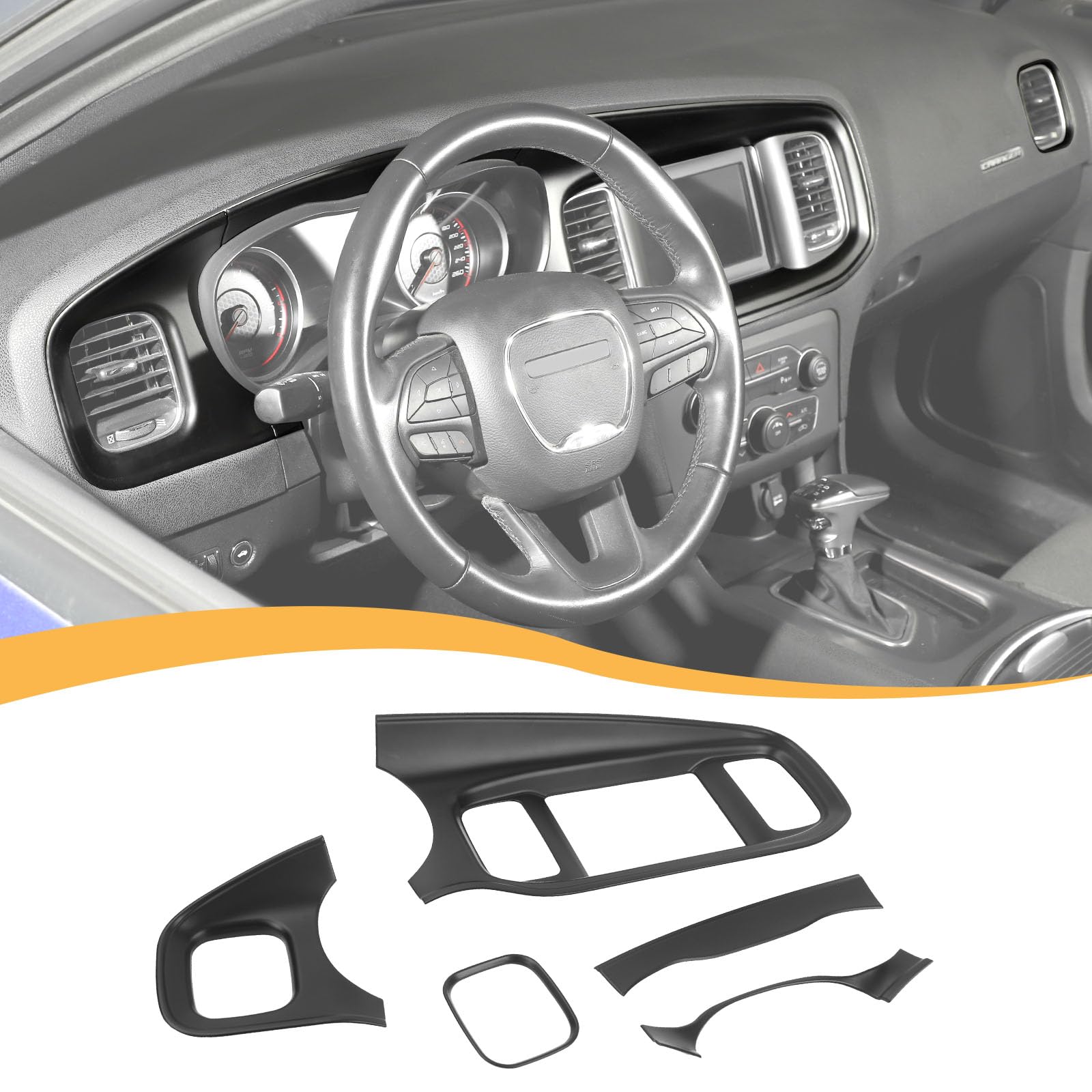 Steering Wheel Cover Trim For Chevy Silverado Tahoe Suburban 2007-2013 | Carbon Fiber Style | Easy Adhesive Install