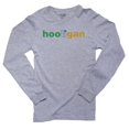 thumbnail image 1 of Hooligan - Irish Block Lettering Fun Men's Long Sleeve Grey T-Shirt, 1 of 2