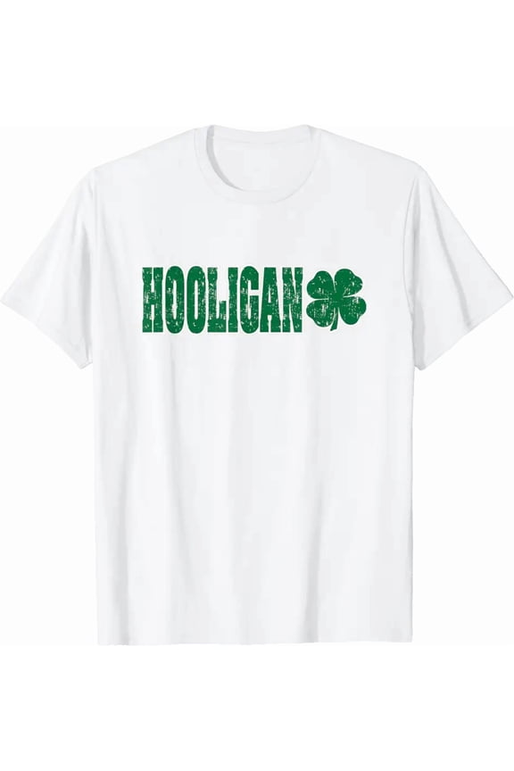 Hooligans, St. Patrick's Day, Four Leaf Clover T-Shirt T-Shirt