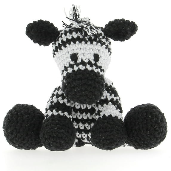 Hoooked Amigurumi DIY Kit W/Eco Barbante Yarn-Zebra Zizi - Noir